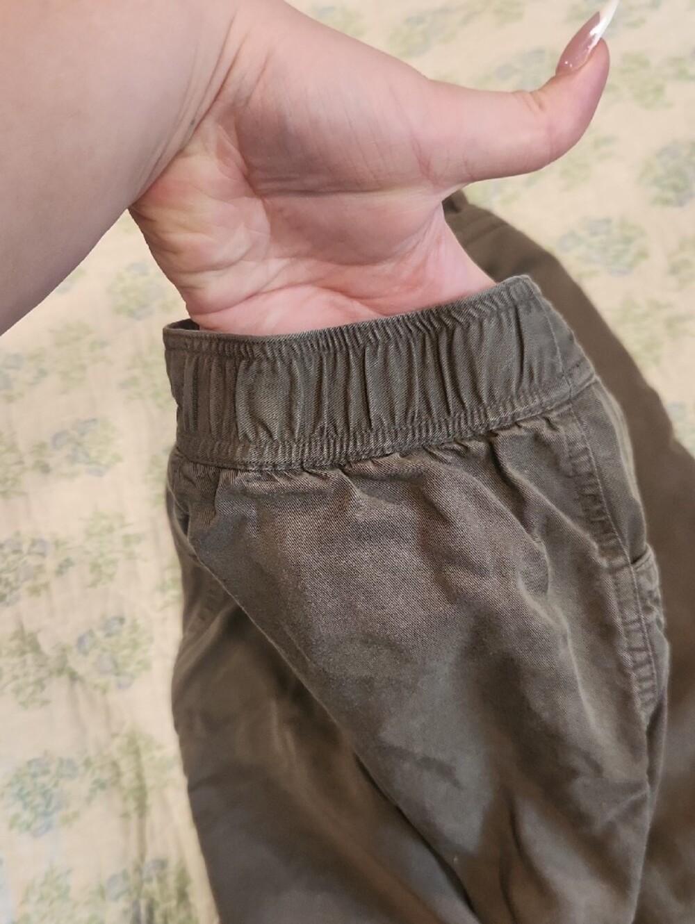 JM Collection Olive Drawstring Utility Pants - Picture 6 of 6